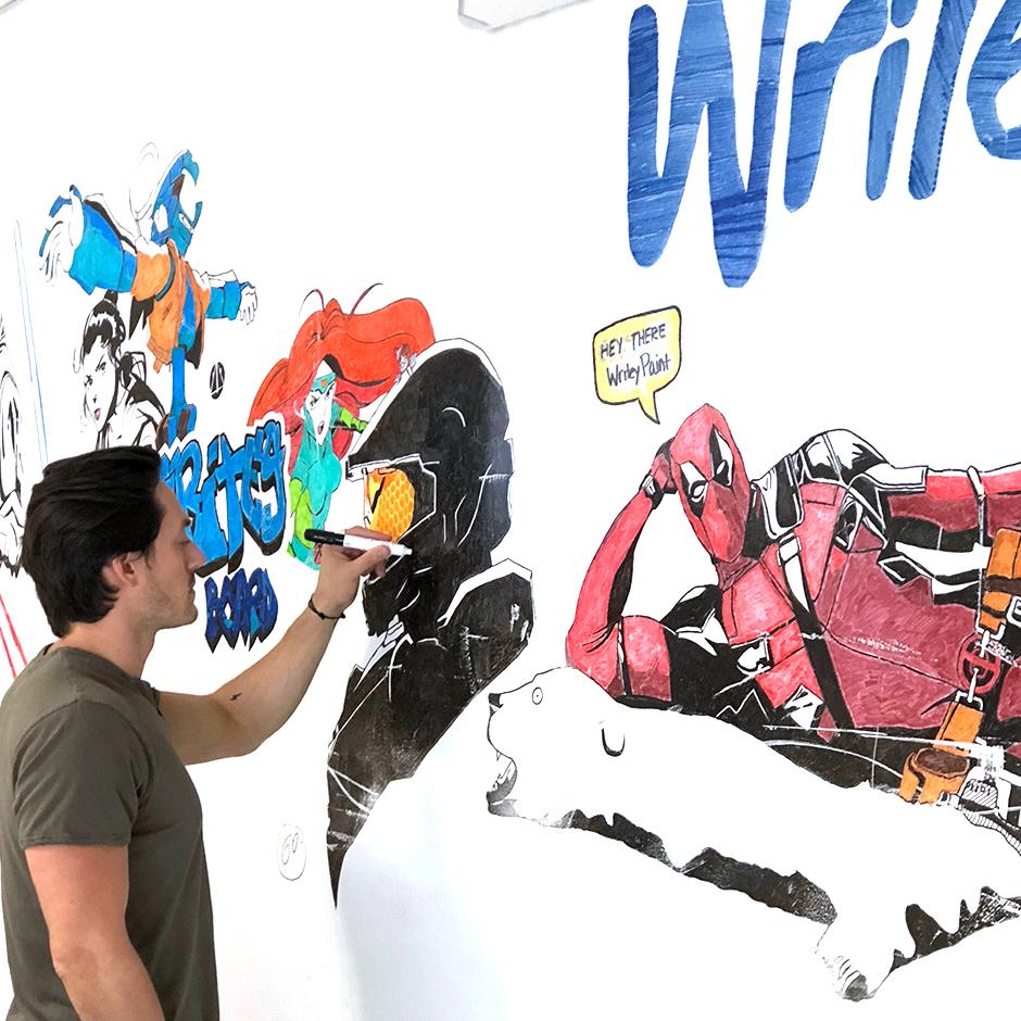 A&I Coatings 750ml White Board Write Wall Paint Kit - Bunnings Australia